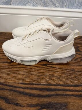 Prada Women Off-White Chunky Sneaker with Clear Sole Accents